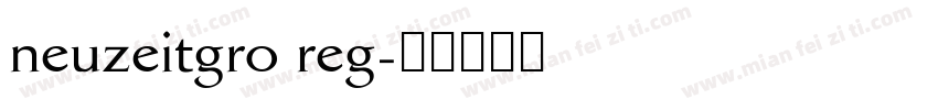 neuzeitgro reg字体转换